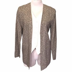 Paisley Blazer Vest Combo Vintage Top